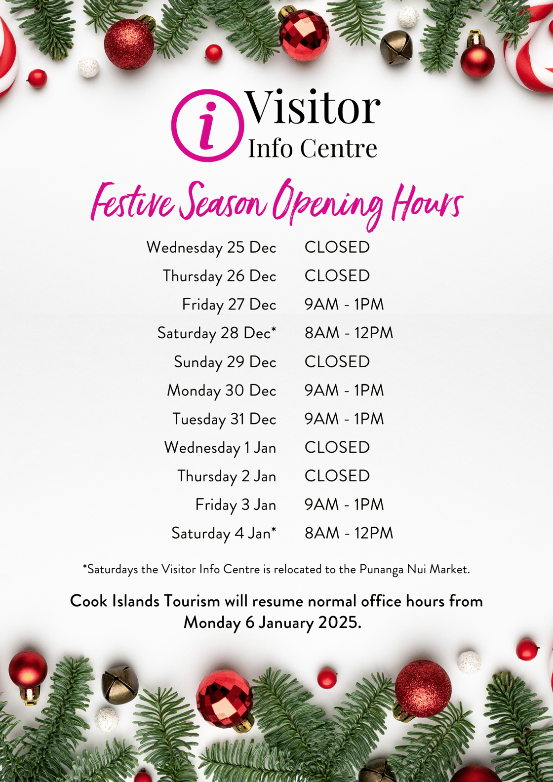 Red And White Festive Christmas Open Hours Flyer A4 (1)